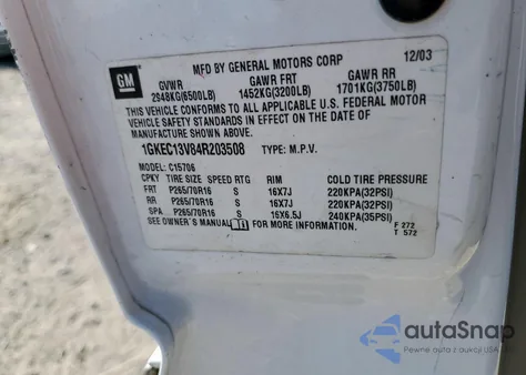 2004 GMC Yukon from USA, damaged, VIN 1GKEC13V84R203508